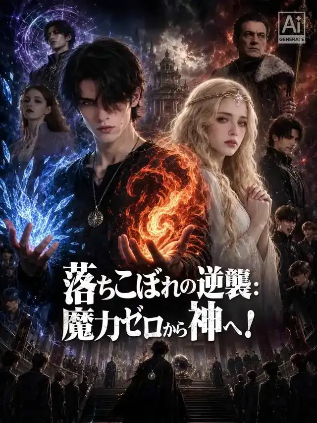 「落ちこぼれの逆襲：魔力ゼロから神へ！」のカバー画像