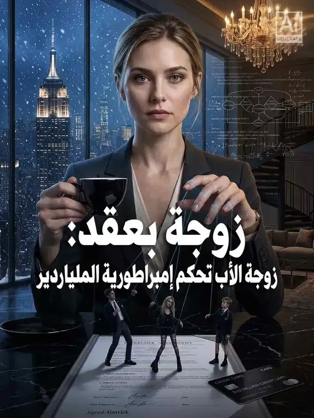 غلاف زوجة بعقد: زوجة الأب تحكم إمبراطورية الملياردير
