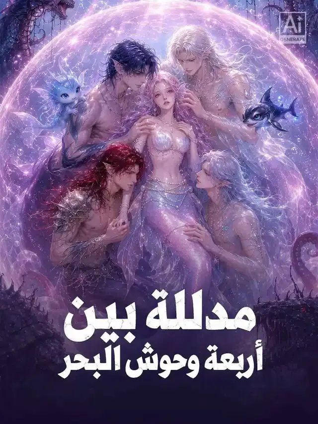 غلاف مدللة بين أربعة وحوش البحر