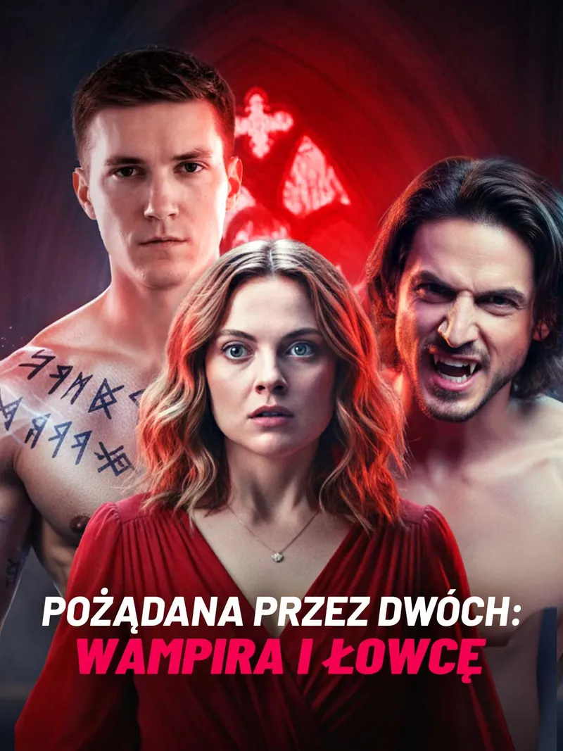 Okładka Pożądana przez dwóch: wampira i łowcę