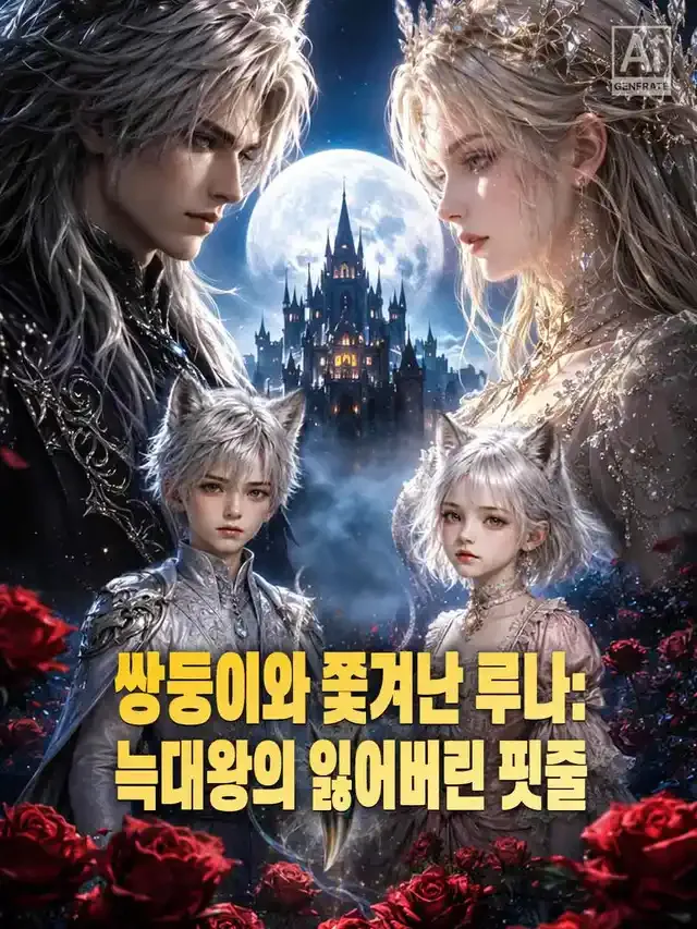 쌍둥이와 쫓겨난 루나 : 늑대왕의 잃어버린 핏줄 표지