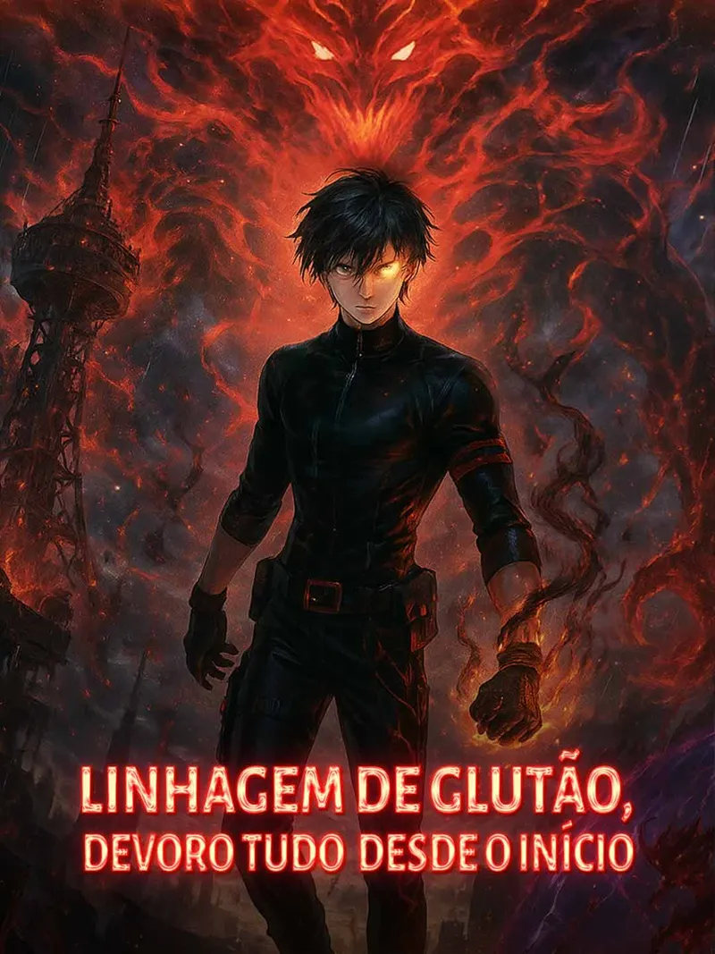 Capa de Linhagem de glutão, devoro tudo desde o início