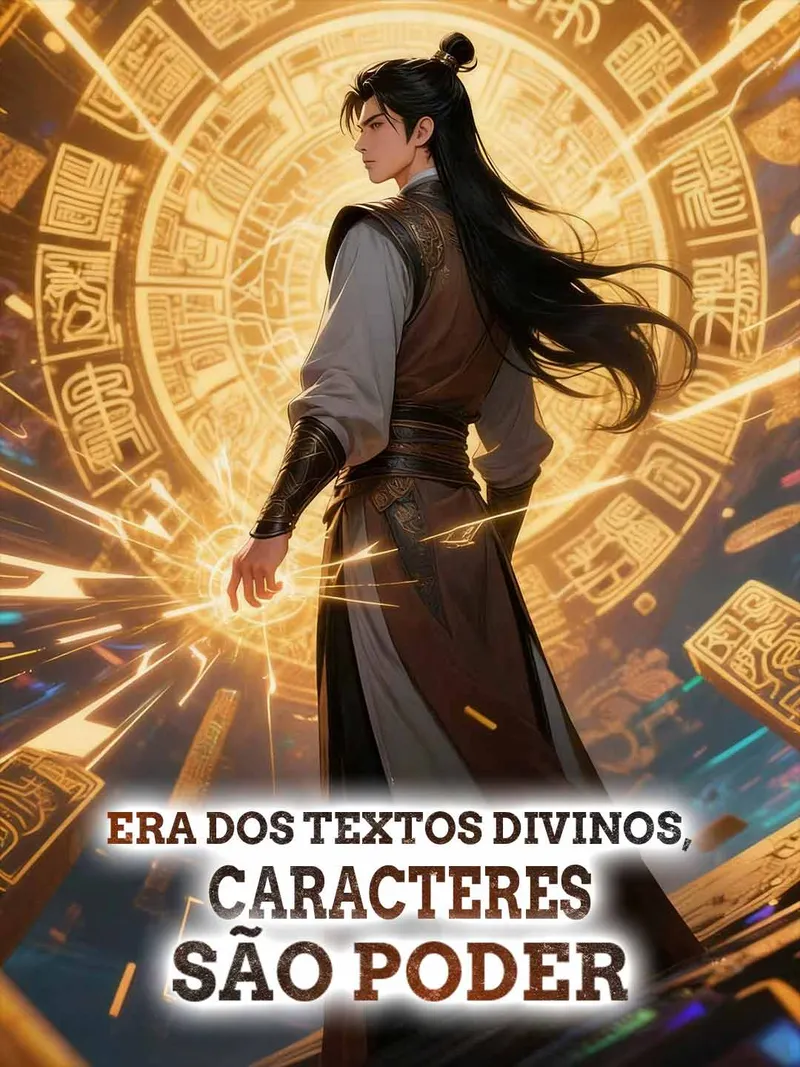 Capa de Era dos textos divinos, caracteres são poder