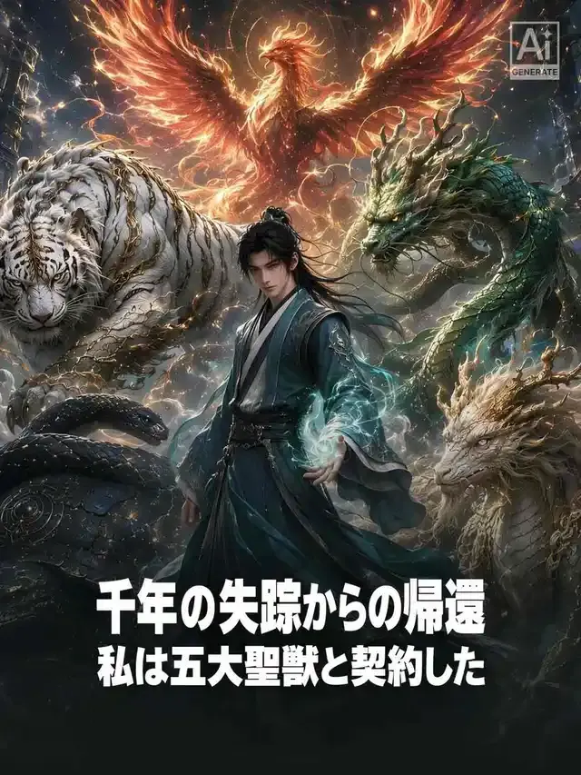 「千年の失踪からの帰還 私は五大聖獣と契約した」のカバー画像