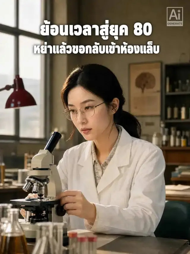 หน้าปกย้อนเวลาสู่ยุค 80 หย่าแล้วขอกลับเข้าห้องแล็บ