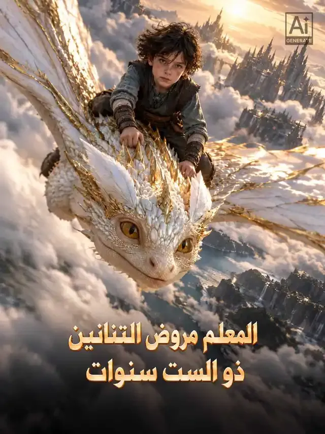 غلاف المعلم مروض التنانين ذو الست سنوات