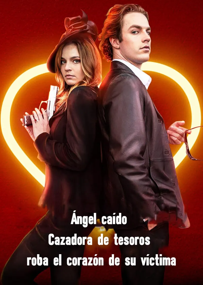Portada de Ángel caído Cazadora de tesoros roba el corazón de su víctima