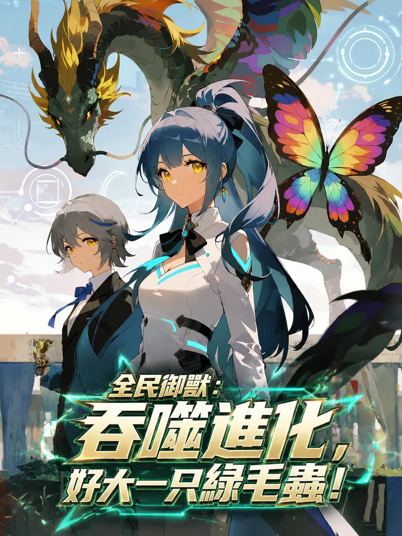 《全民御獸：吞噬進化，好大一只綠毛蟲！》封面