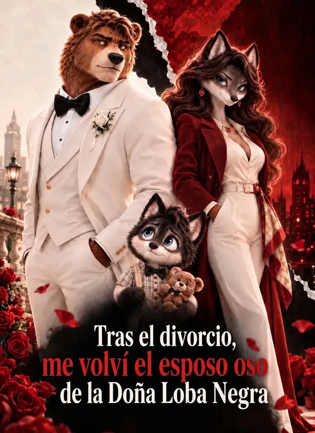 Portada de Tras el divorcio, me volví el esposo oso de la Doña Loba Negra