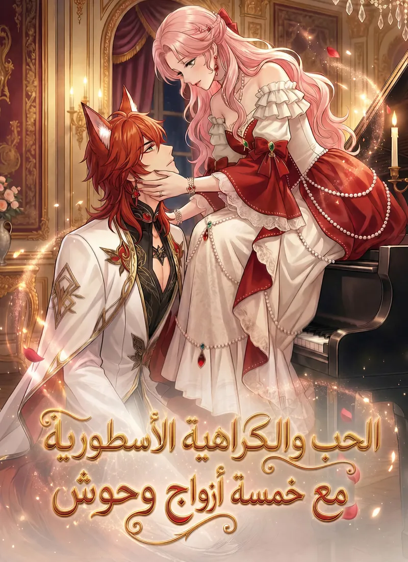 غلاف الحب والكراهية الأسطورية مع خمسة أزواج وحوش