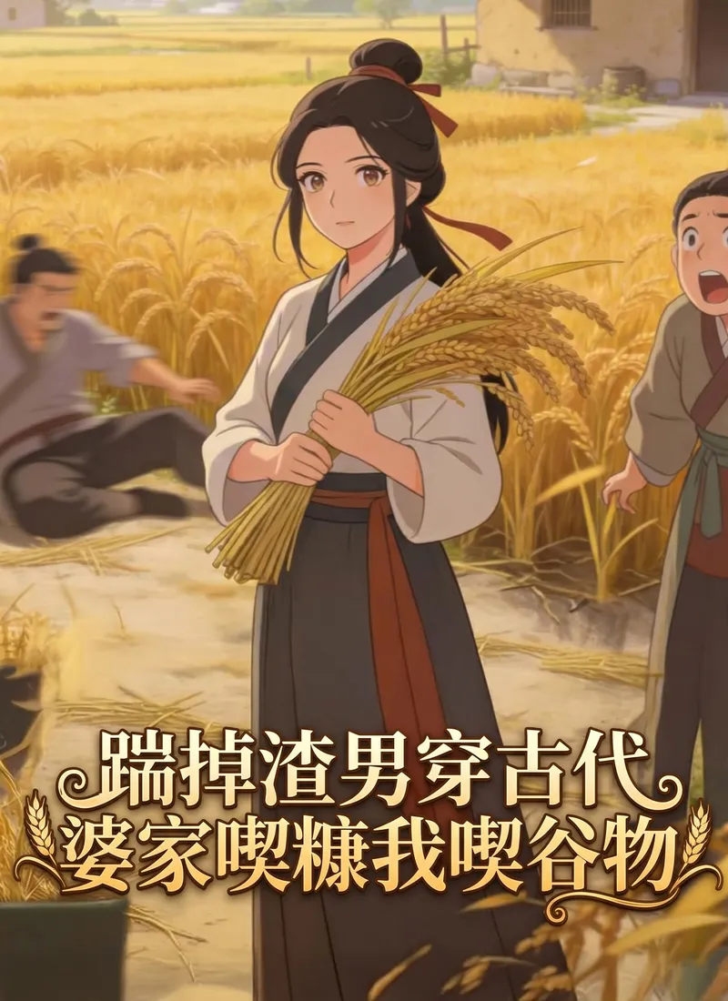 《踹掉渣男穿古代，婆家喫糠我喫谷物》封面