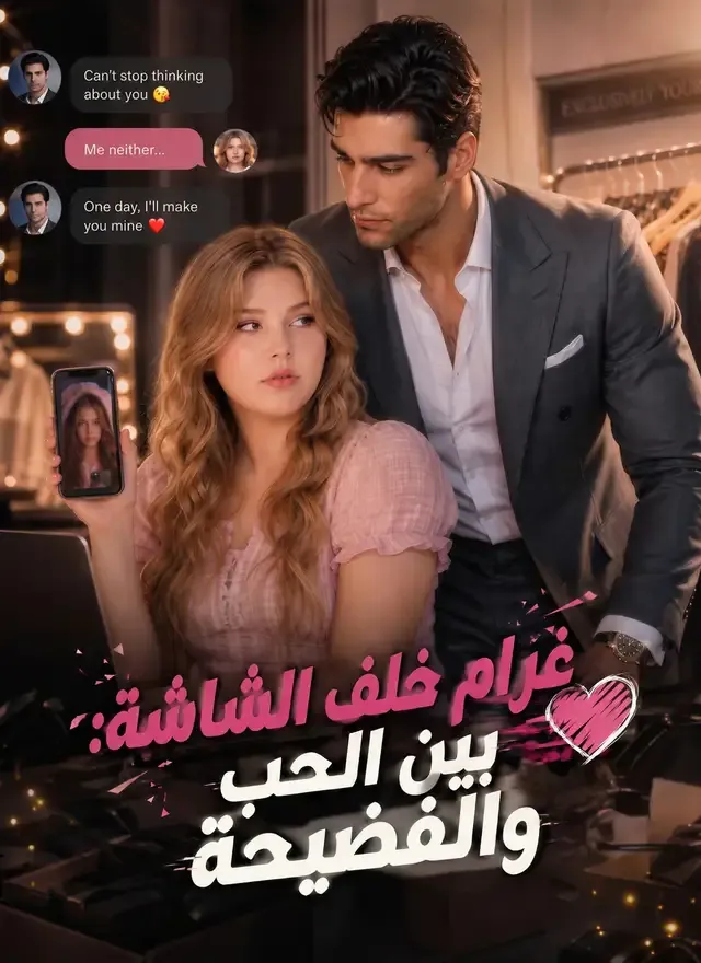 غلاف غرام خلف الشاشة: بين الحب والفضيحة