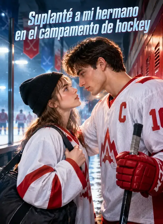Portada de [Doblado]Suplanté a mi hermano en el campamento de hockey