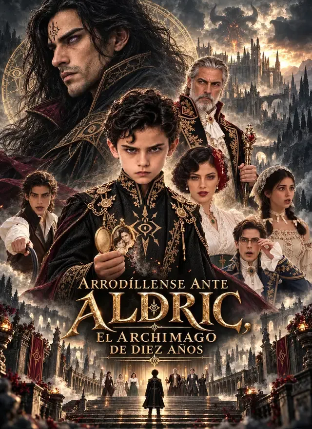 Portada de Arrodíllense ante Aldric, el Archimago de Diez Años