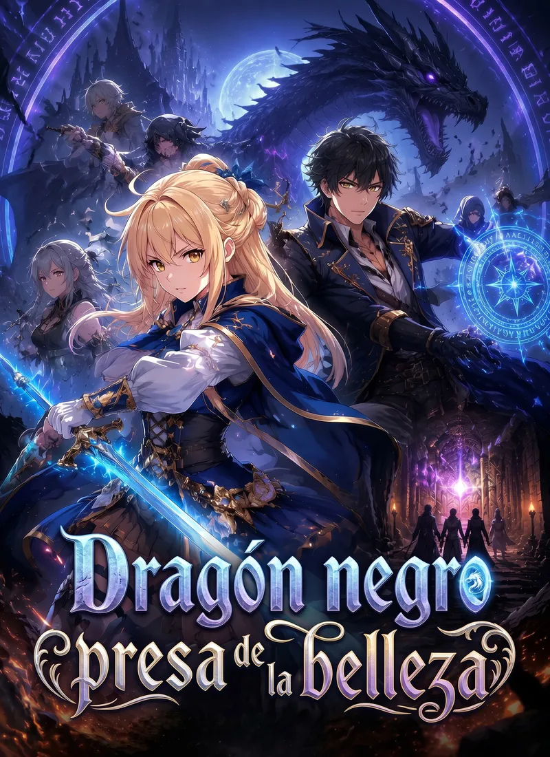 Portada de [Doblado]Dragón negro, presa de la belleza