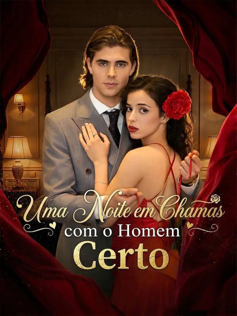Capa de Uma Noite em Chamas com o Homem Certo
